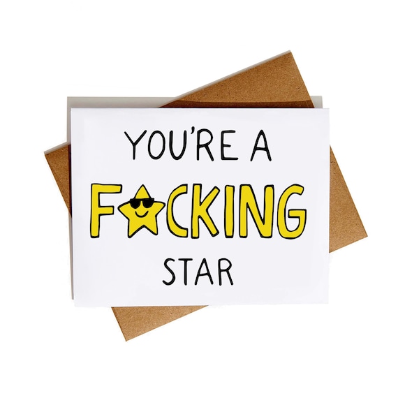 Funny Congrats Card, Graduation Gift, You're a Star