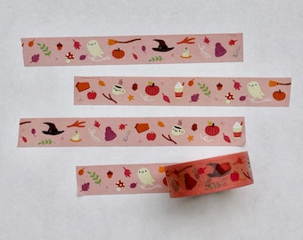 Fall Vibes Washi Tape, Spooky Halloween Paper Tape