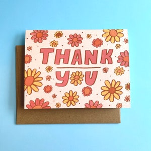 Flower Thank You Card Set, Bulk Greeting Cards, Thank You Cards