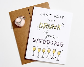 Best Friend Engagement Card, Engagement Card, Marriage Card, Funny Engagement Card, Congratulations Card, Engaged Card, Funny Card