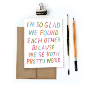 Mutual Weirdness Card, Jubiläumskarten, Freundschaftsgeschenk, Freund Jahrestag, Geschenk für den besten Freund