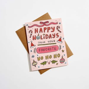 Carte de Noël mari, carte de Noël drôle, Ho Ho Ho, carte de Noël petit ami, Noël unique, jolie carte de Noël, jolie carte de vœux