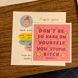 Funny self care sticker review with picture