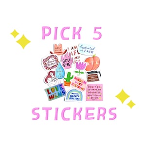 Sticker Pack, Emo Stickers, Flower decals, floral sticker pack, custom stickers, Activism, Stickers bundle, Sticker Set