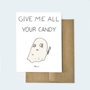 Funny Halloween Card, Happy Halloween Card, Halloween Anniversary Card, Happy Halloween Boo, Ghost Card