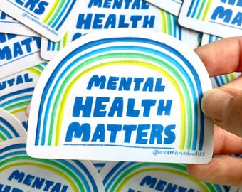 Mental Health Matters Sticker: Self Care Reminder, Planner Decal