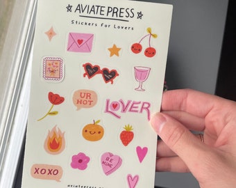 Lovers Sticker Sheet | Taylor Swift Stickers | Lover Stickers | Snail Mail Stickers | Decorative Stickers | Sticker Sheet