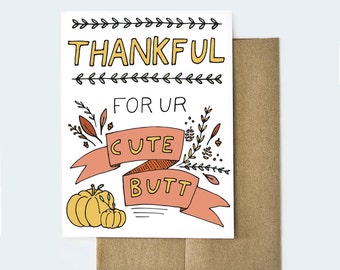 Funny Holiday Card | Thanksgiving Card | Thankful Card | Thank You Card | Holiday Card