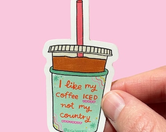 Anti ICE Sticker, Iced Coffee Decal, Fuck Ice Stickers, No One Is Illegal