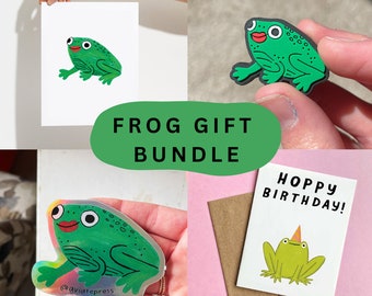 Frog Gift Bundle | Frog Lover Gift | Funny Frog Gift | Gift for Mom | Frog Birthday Gift