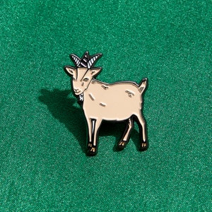 Goat Enamel Pin, Goat Pin, Baby Goat Pins, Baphomet Pin, Pastel Enamel Pins, Dwarf Goat, Cute Goat, Kawaii Pin, Cute Animal Pin