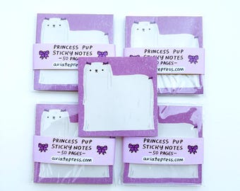 Fun Sticky Notes: 3x3" Kawaii Stationery - Teacher or Dog Lover Gift