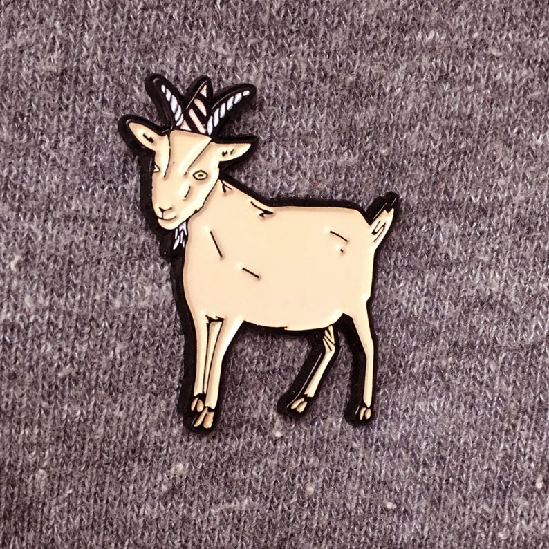 Gyat Pin Goat Enamel Pin, Party Hat Animal Pin - Etsy