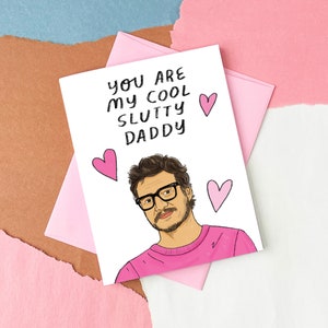 Cartões engraçados de aniversário, cartão de amor, Pedro Pascal, cartões de celebridades, cartão para marido, cartões LGBTQ, cartão de aniversário Zaddy, presente de dia dos pais