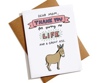 Mother's Day Card, Sarcastic Card, Great Ass Mother's Day Card | Sassy Mother's Day card | Funny Mother's Day Card