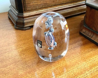 Large crystal paperweight by Daum