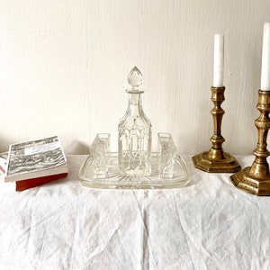 French cut crystal liqueur service