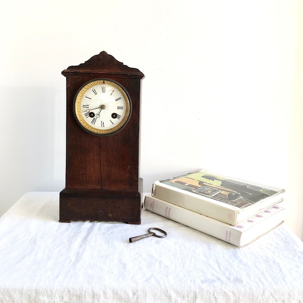 Antique clock with Paris movement in a wooden box