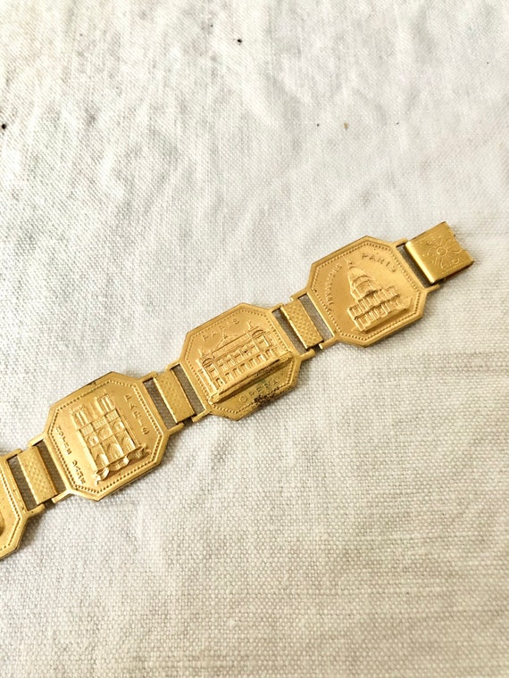 FRANCE PARIS MONUMENTS Vintage Bracelet- Original Des