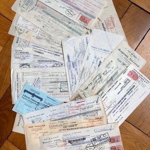 16 cashier&#39;s cheques with tax stamps on the theme of wine and spirits