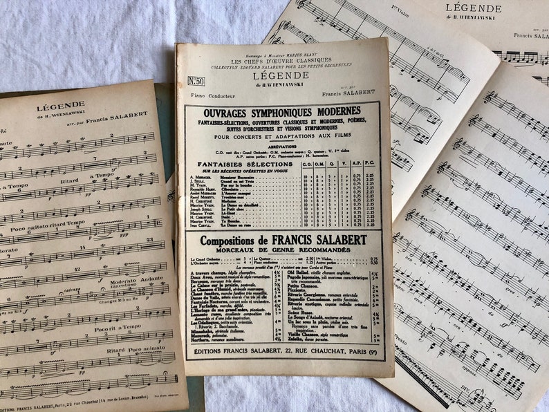 Set of 4 old orchestral scores image 8