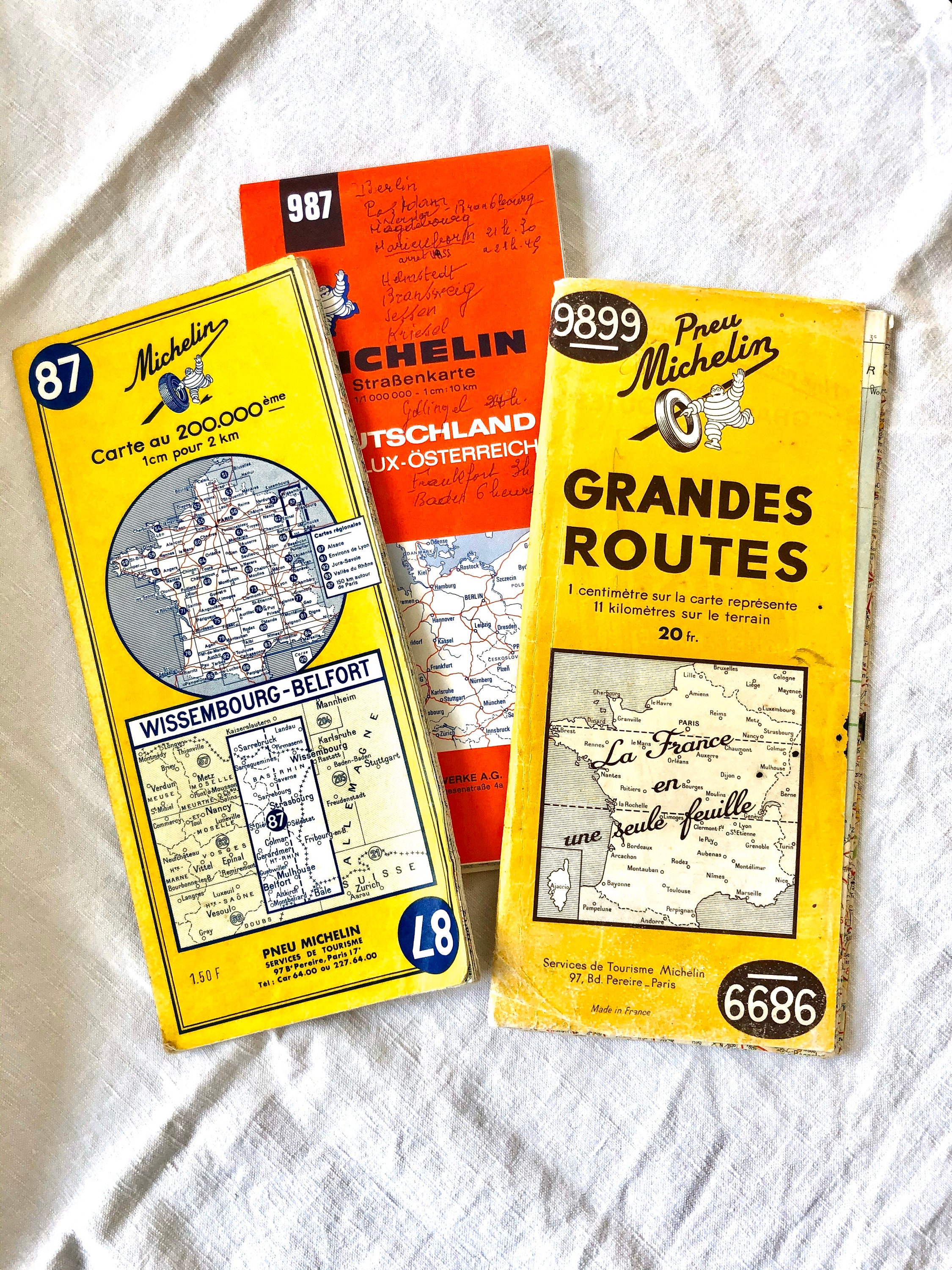 Lot de 3 Cartes Michelin Anciennes