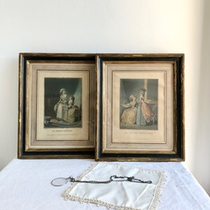 Pair of 18th century engraving Janinet and Lavreince Nicolas