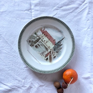 Antique earthenware dish from Creil and Montereau