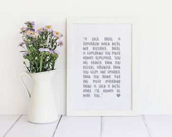 You are braver than you believe, stronger than you seem, smarter than you think - Winnie The Pooh Framed Quote Print
