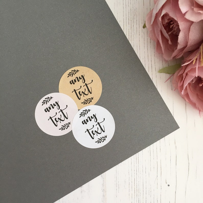 CUSTOM STICKERS Any Text Stickers Business Name Stickers Etsy