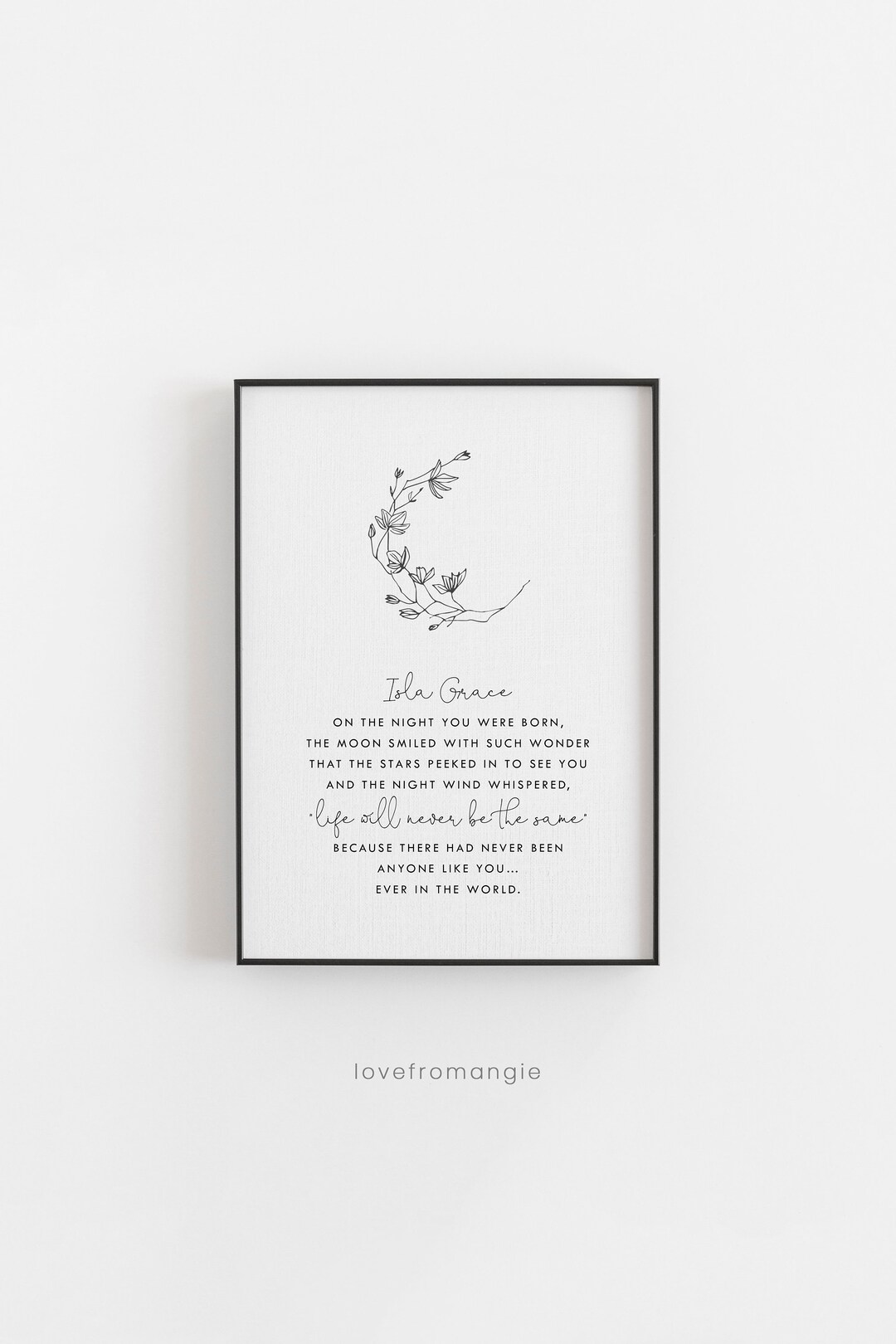 On the Night You Were Born Personalised Nursery Print // - Etsy