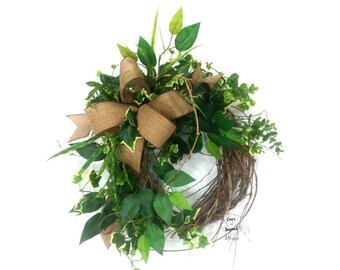 Corona de uso diario, Corona de interior, Corona de exterior, Corona de uso diario para puerta de entrada, Corona de granja, Corona rústica, Corona de campo,