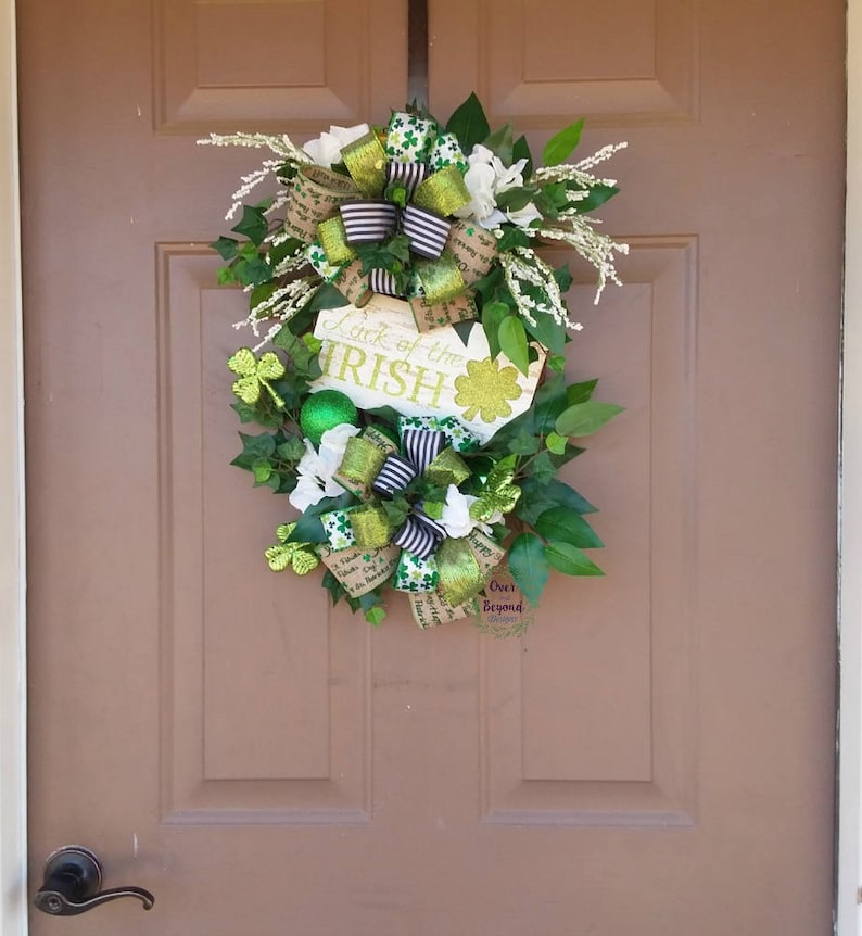 Irish wreaths Irish wreath for front door Irish wreaths for Etsy