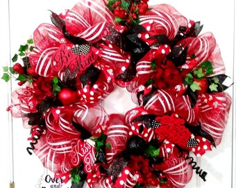 Corona grande de San Valentín, Corona de San Valentín, Corona grande, Corona roja de San Valentín, Corona del día de San Valentín, Coronas para la puerta de entrada, Corona grande para la puerta