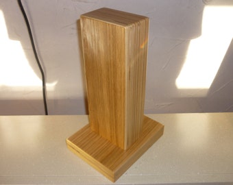 Oscarsaudio Stacked Ply Headphone Stand in Oak Veneer