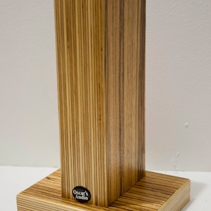 Oscarsaudio Stacked Ply Headphone Stand in Zebrano veneer image 2