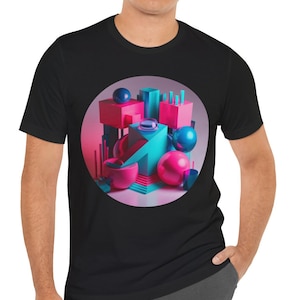 Abstract Geometric Art Shirt, T Shirt, MCM, Men&#39;s Gift, Women&#39;s Gift