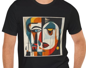 Abstract Modern Art Cubist Shirt T-Shirt Unisex Jersey Short Sleeve Tee