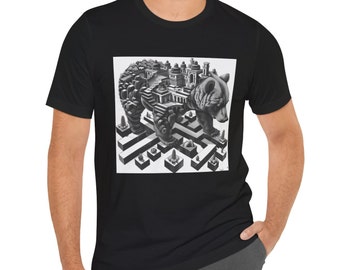 Escher Abstract Art Shirt, Bear Shirt, MCM, Vintage, Retro, Gift