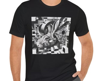 Escher Abstract Art Shirt, Rabbit Shirt, MCM, Vintage, Retro, Gift, T-Shirt