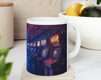 Retro Arcade Games Video Vintage Ceramic Mug, 11oz