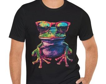 Zabawna koszulka z żabą T-shirt Unisex Koszulka z krótkim rękawem Prezent