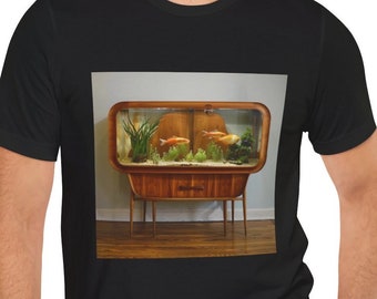 Mid Century Fish Tank Aquarium Shirt T-Shirt Unisex Jersey Short Sleeve Tee