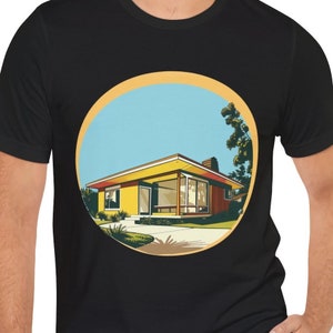 Mid Century Shirt, House, T-Shirt, Atomic Home, Mid Century Modern, Short Sleeve Tee Gift