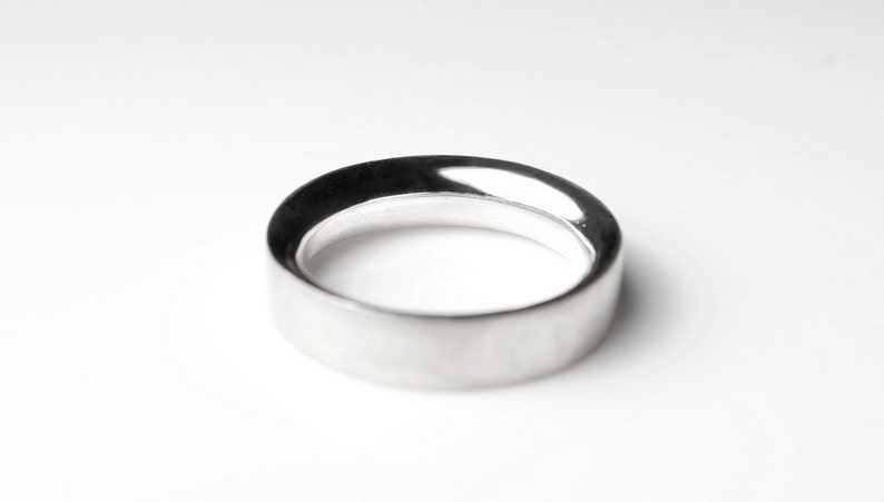 Silver Minimal Ring Thick Engagement Ring Minimal Wedding Band Minimal Wedding Ring Minimal Engagement Ring Wide Silver Ring
