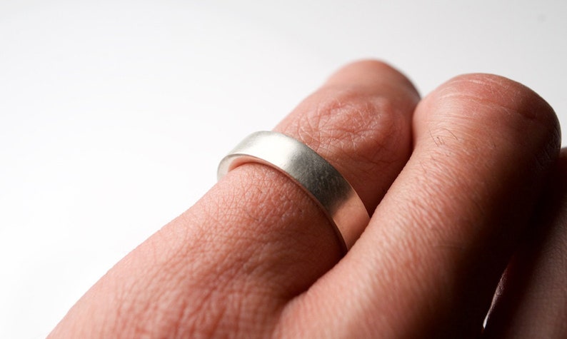 Silver Minimal Ring Thick Engagement Ring Minimal Wedding Band Minimal Wedding Ring Minimal Engagement Ring Wide Silver Ring