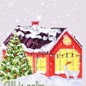 Christmas Print, All is Calm All is Bright, Christmas Print, Neutral Christmas Decor, Digital Download Wall Print