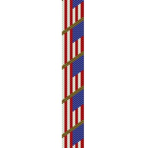 American Flag Peyote Pattern