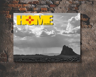 New Mexico HOME Print on Birchwood frame