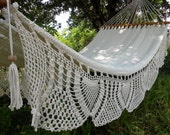 White Queen Hammock #21, with special side embroidery piñas y bailarinas